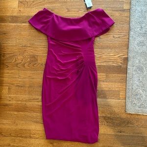 NWT X by Xscape ladies off the shoulder cocktail dress sz 8